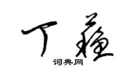 梁錦英丁蘇草書個性簽名怎么寫