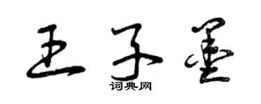 曾慶福王子墨草書個性簽名怎么寫