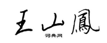 王正良王山鳳行書個性簽名怎么寫