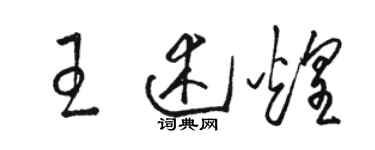 駱恆光王述煌草書個性簽名怎么寫