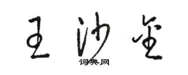 駱恆光王沙金草書個性簽名怎么寫