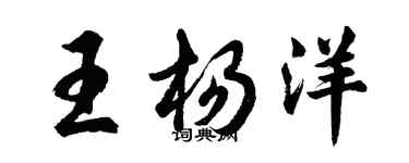 胡問遂王楊洋行書個性簽名怎么寫