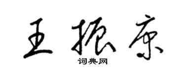 梁錦英王振康草書個性簽名怎么寫