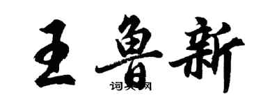 胡問遂王魯新行書個性簽名怎么寫