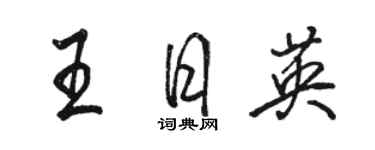 駱恆光王日英行書個性簽名怎么寫