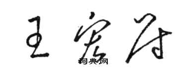 駱恆光王宏尉草書個性簽名怎么寫