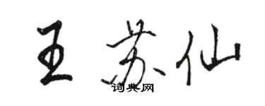 駱恆光王蘇仙行書個性簽名怎么寫