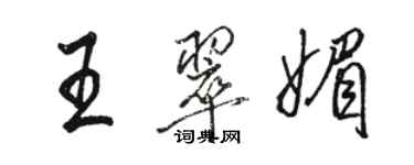 駱恆光王翠媚行書個性簽名怎么寫