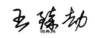 朱錫榮王臻劫草書個性簽名怎么寫