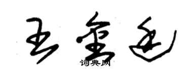 朱錫榮王金廷草書個性簽名怎么寫