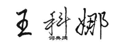 駱恆光王科娜行書個性簽名怎么寫