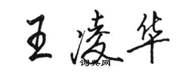 駱恆光王凌華行書個性簽名怎么寫