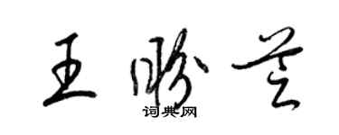 梁錦英王盼芝草書個性簽名怎么寫