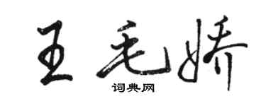 駱恆光王毛嬌行書個性簽名怎么寫