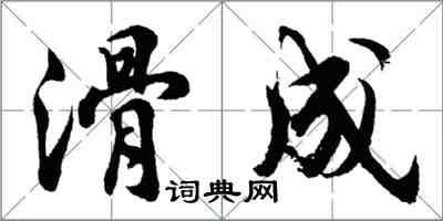 胡問遂滑成行書怎么寫