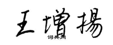 王正良王增揚行書個性簽名怎么寫