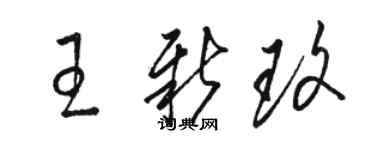 駱恆光王新玫草書個性簽名怎么寫