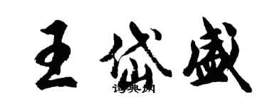 胡問遂王岱盛行書個性簽名怎么寫