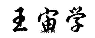 胡問遂王宙學行書個性簽名怎么寫