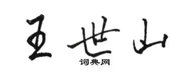 駱恆光王世山行書個性簽名怎么寫