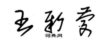 朱錫榮王新慶草書個性簽名怎么寫