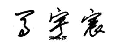 朱錫榮馬宇宸草書個性簽名怎么寫