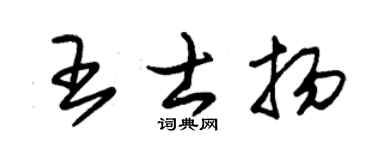 朱錫榮王士揚草書個性簽名怎么寫