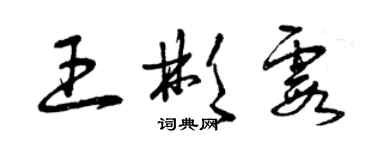 曾慶福王彬霞草書個性簽名怎么寫