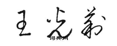 駱恆光王光莉草書個性簽名怎么寫