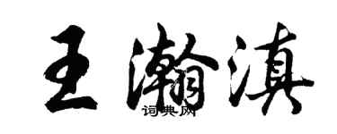 胡問遂王瀚滇行書個性簽名怎么寫