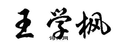 胡問遂王學楓行書個性簽名怎么寫