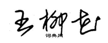 朱錫榮王柳花草書個性簽名怎么寫