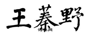 翁闓運王蓁野楷書個性簽名怎么寫