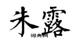 翁闓運朱露楷書個性簽名怎么寫