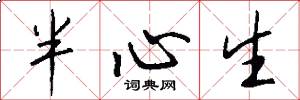 半心生怎么寫好看
