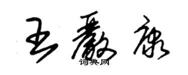 朱錫榮王嚴康草書個性簽名怎么寫