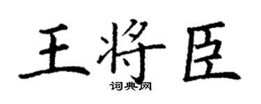 丁謙王將臣楷書個性簽名怎么寫