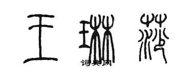 陳墨王琳莎篆書個性簽名怎么寫