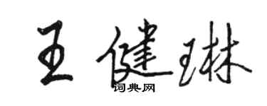 駱恆光王健琳行書個性簽名怎么寫