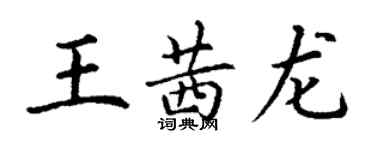 丁謙王茜龍楷書個性簽名怎么寫