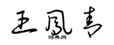 曾慶福王鳳青草書個性簽名怎么寫