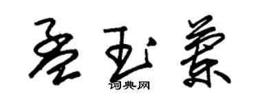 朱錫榮孟玉蘭草書個性簽名怎么寫