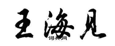 胡問遂王海見行書個性簽名怎么寫