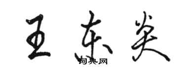 駱恆光王東炎行書個性簽名怎么寫