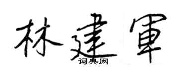 王正良林建軍行書個性簽名怎么寫