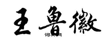 胡問遂王魯徽行書個性簽名怎么寫