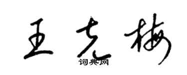 梁錦英王克梅草書個性簽名怎么寫