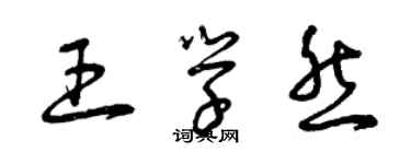 曾慶福王學然草書個性簽名怎么寫