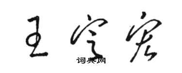 駱恆光王定宏草書個性簽名怎么寫