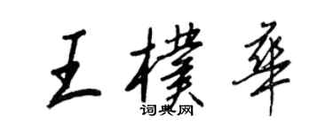 王正良王朴華行書個性簽名怎么寫